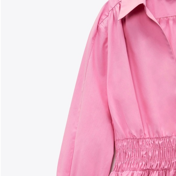 ZARA Short Poplin Dress, pink - Picture 4 of 7